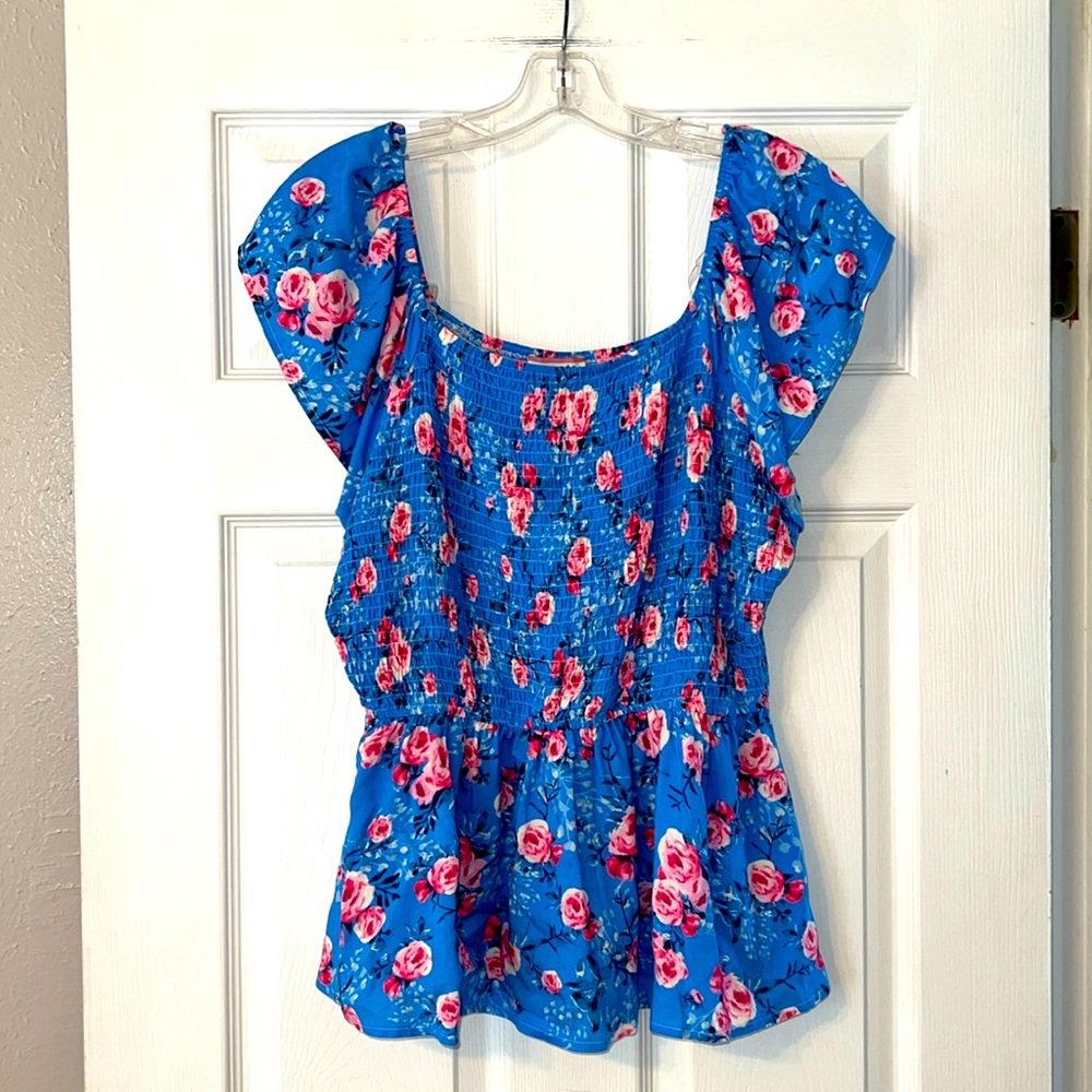 Floral peplum top